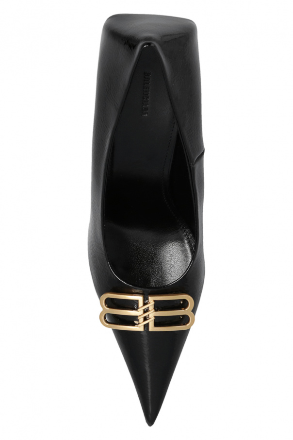 Balenciaga bb velvet pumps online